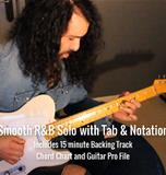 Guitar Solo with Tab, Notation & Jam Track